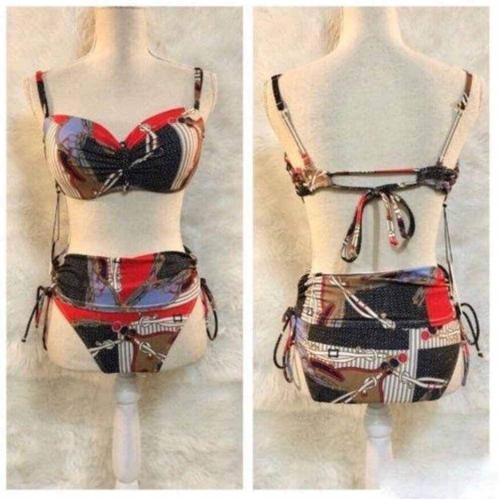 SWIMINISTA Bikini Medium Red White Blue NEW